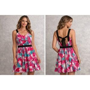 Sugar Lips Mini Dress Multicolor Geometric Rio Abstract  NWT Size Xs